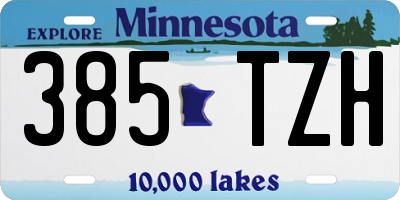 MN license plate 385TZH