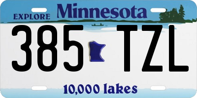 MN license plate 385TZL
