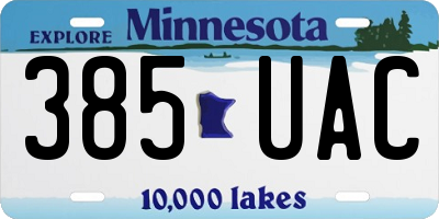 MN license plate 385UAC