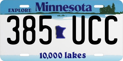 MN license plate 385UCC