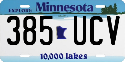 MN license plate 385UCV