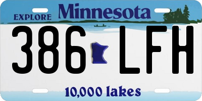 MN license plate 386LFH