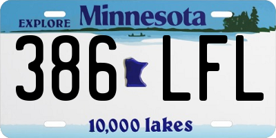 MN license plate 386LFL