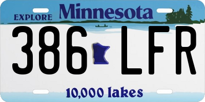 MN license plate 386LFR