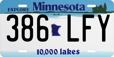MN license plate 386LFY