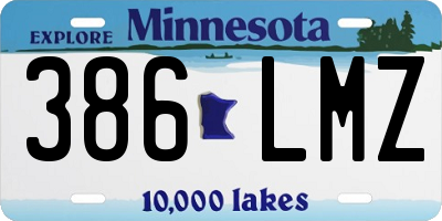 MN license plate 386LMZ