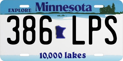 MN license plate 386LPS