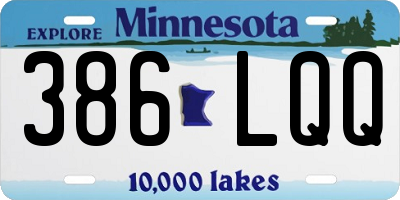 MN license plate 386LQQ