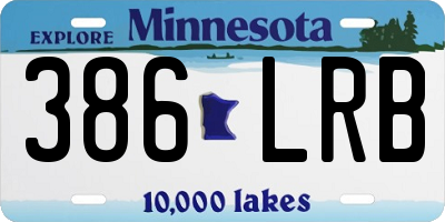 MN license plate 386LRB