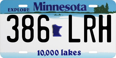 MN license plate 386LRH