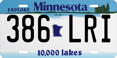 MN license plate 386LRI