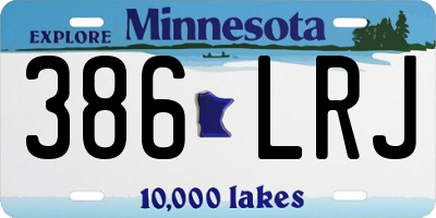 MN license plate 386LRJ