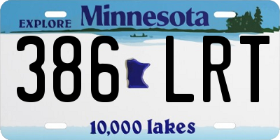 MN license plate 386LRT