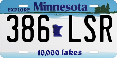 MN license plate 386LSR