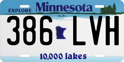MN license plate 386LVH