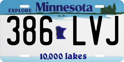 MN license plate 386LVJ