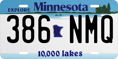 MN license plate 386NMQ