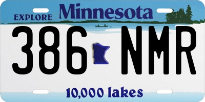 MN license plate 386NMR