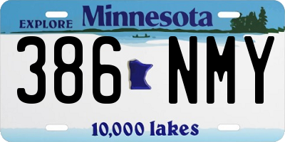 MN license plate 386NMY
