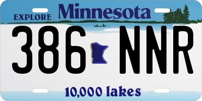 MN license plate 386NNR