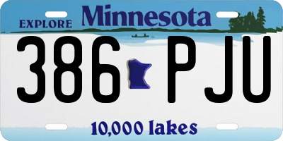 MN license plate 386PJU