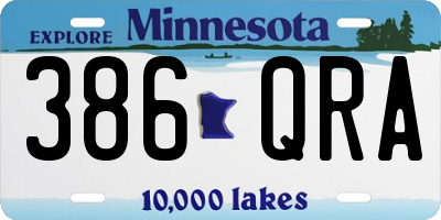MN license plate 386QRA