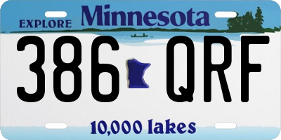 MN license plate 386QRF