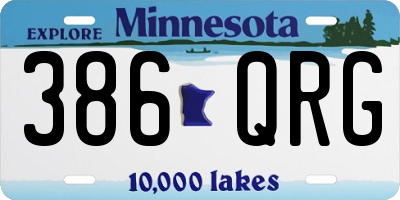 MN license plate 386QRG
