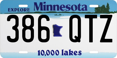 MN license plate 386QTZ