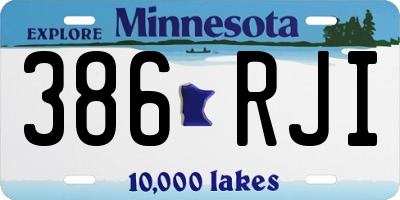 MN license plate 386RJI