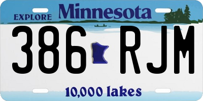 MN license plate 386RJM