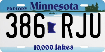 MN license plate 386RJU