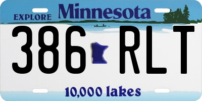 MN license plate 386RLT