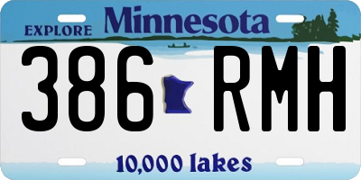 MN license plate 386RMH