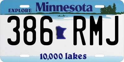 MN license plate 386RMJ