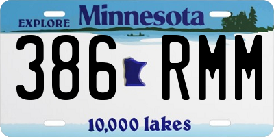 MN license plate 386RMM