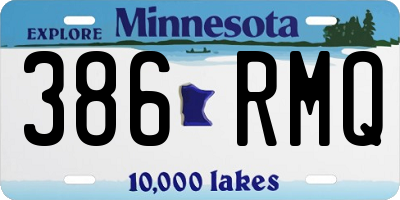 MN license plate 386RMQ
