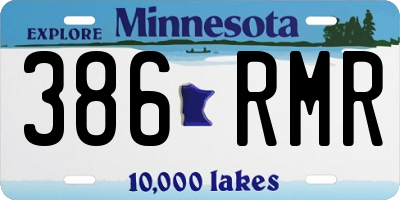 MN license plate 386RMR