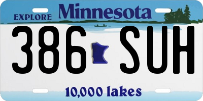 MN license plate 386SUH