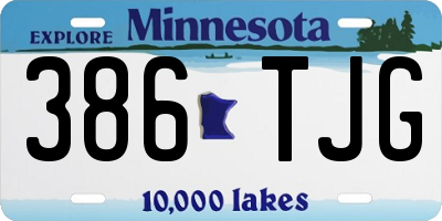 MN license plate 386TJG