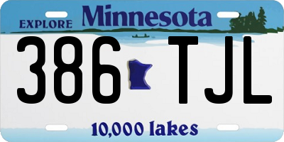 MN license plate 386TJL