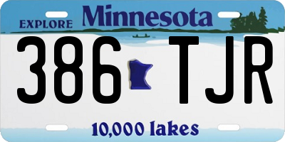 MN license plate 386TJR
