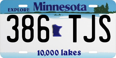 MN license plate 386TJS