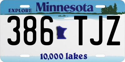MN license plate 386TJZ