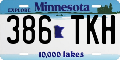 MN license plate 386TKH