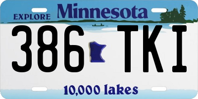 MN license plate 386TKI