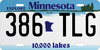 MN license plate 386TLG