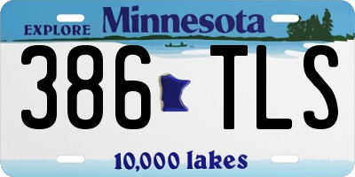 MN license plate 386TLS