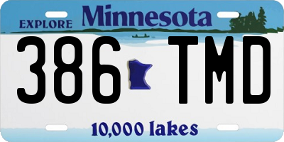 MN license plate 386TMD