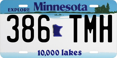 MN license plate 386TMH